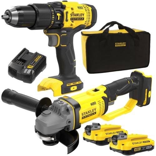 STANLEY SFMCK471D2S Wkrętarka SFMCD711 Szlifierka kątowa SFMCG400 2x 2Ah ład. torba
