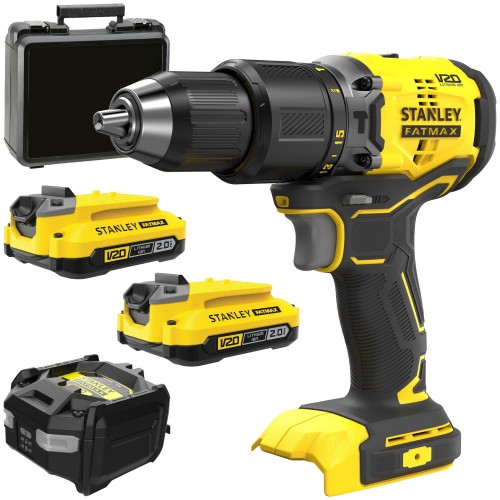 STANLEY Wiertarko wkrętarka udarowa 18V 2x 2.0Ah seria V20 SFMCD715D2K