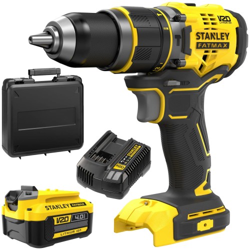 Wiertarko wkrętarka udarowa 18V 80Nm V20 Stanley SFMCD721 + aku 4.0Ah + ład