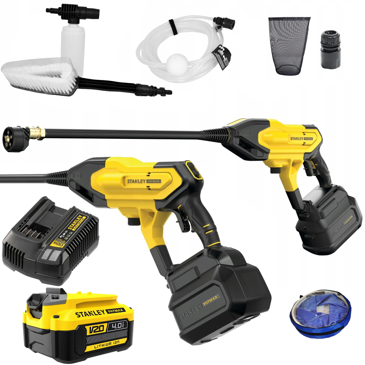 STANLEY SFMCPC93B Myjka ciśnieniowa 4Ah 18V V20 + ładowarka + Akumulator 4 Ah