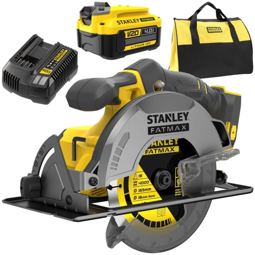 STANLEY SFMCS500B Pilarka tarczowa 18V 165mm FatMax V20 + akumulator 4.0Ah + ładowarka + torba