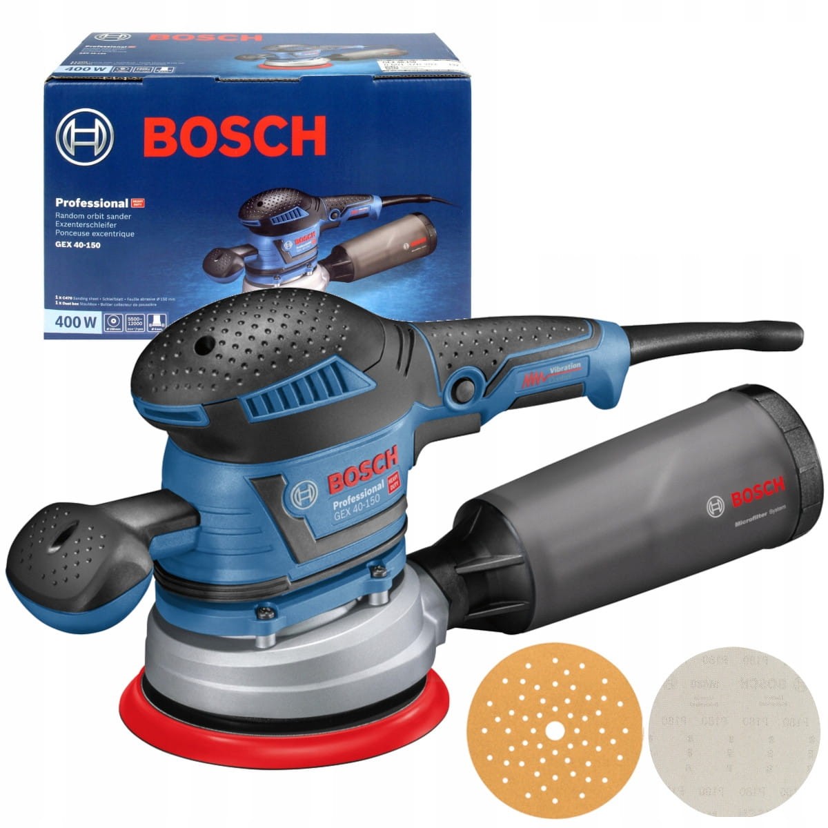 BOSCH 060137B202 GEX 40-150 Szlifierka mimośrodowa 400W 150mm