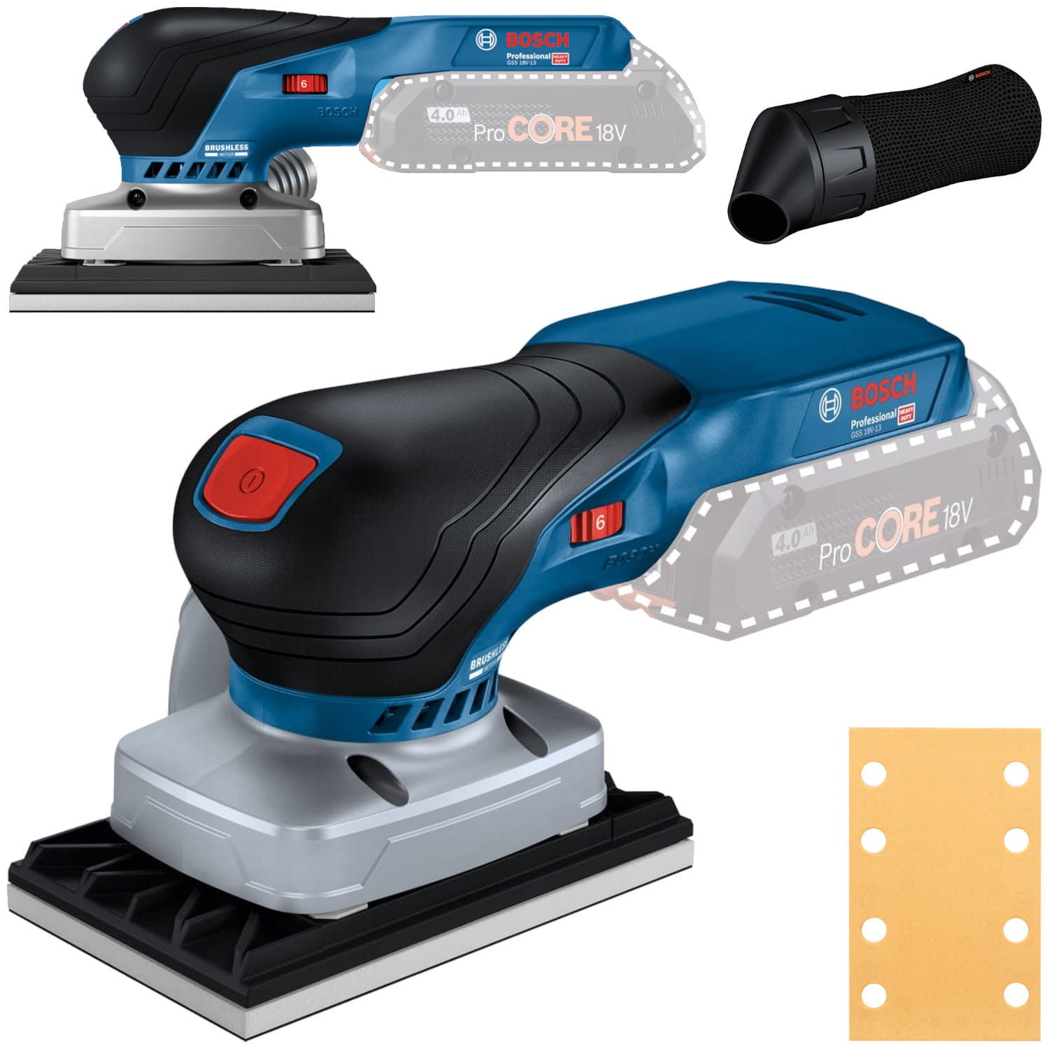 BOSCH Szlifierka oscylacyjna 18V GSS 18V-13