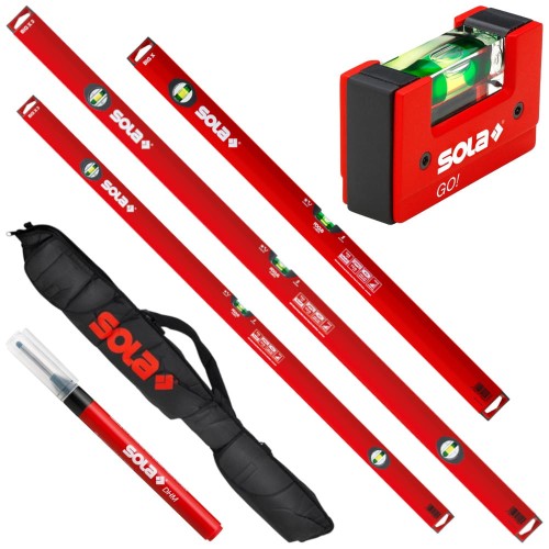 SOLA Zestaw poziomic Big X 60/100/180cm + GO! + Pokrowiec 200cm + Marker