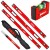 SOLA Zestaw poziomic Red / Big Red 60/120/200cm + GO! + Pokrowiec + Marker