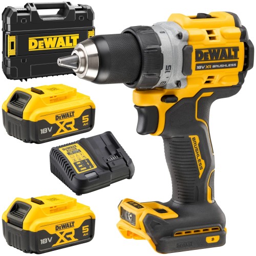 Wiertarko wkrętarka bezszczotkowa 18V 90Nm 2x 5.0Ah TSTAK DeWalt DCD800P2T