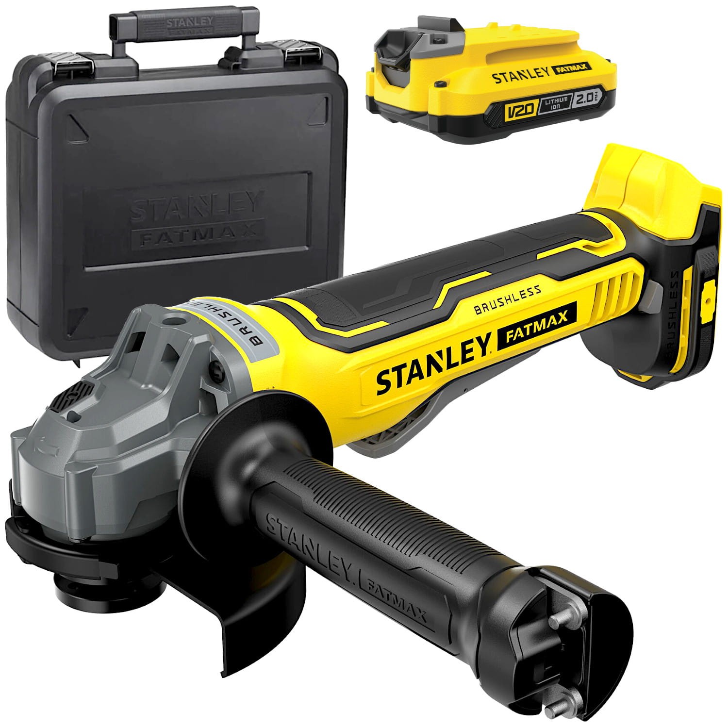 STANLEY SFMCG700 Szlifierka kątowa akumulatorowa 18V Seria V20 FatMax 2Ah kufer