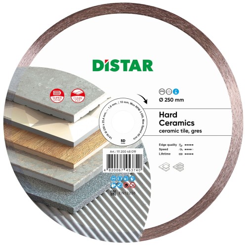 Tarcza diamentowa tnąca 250mm Hard ceramics 1A1R DISTAR