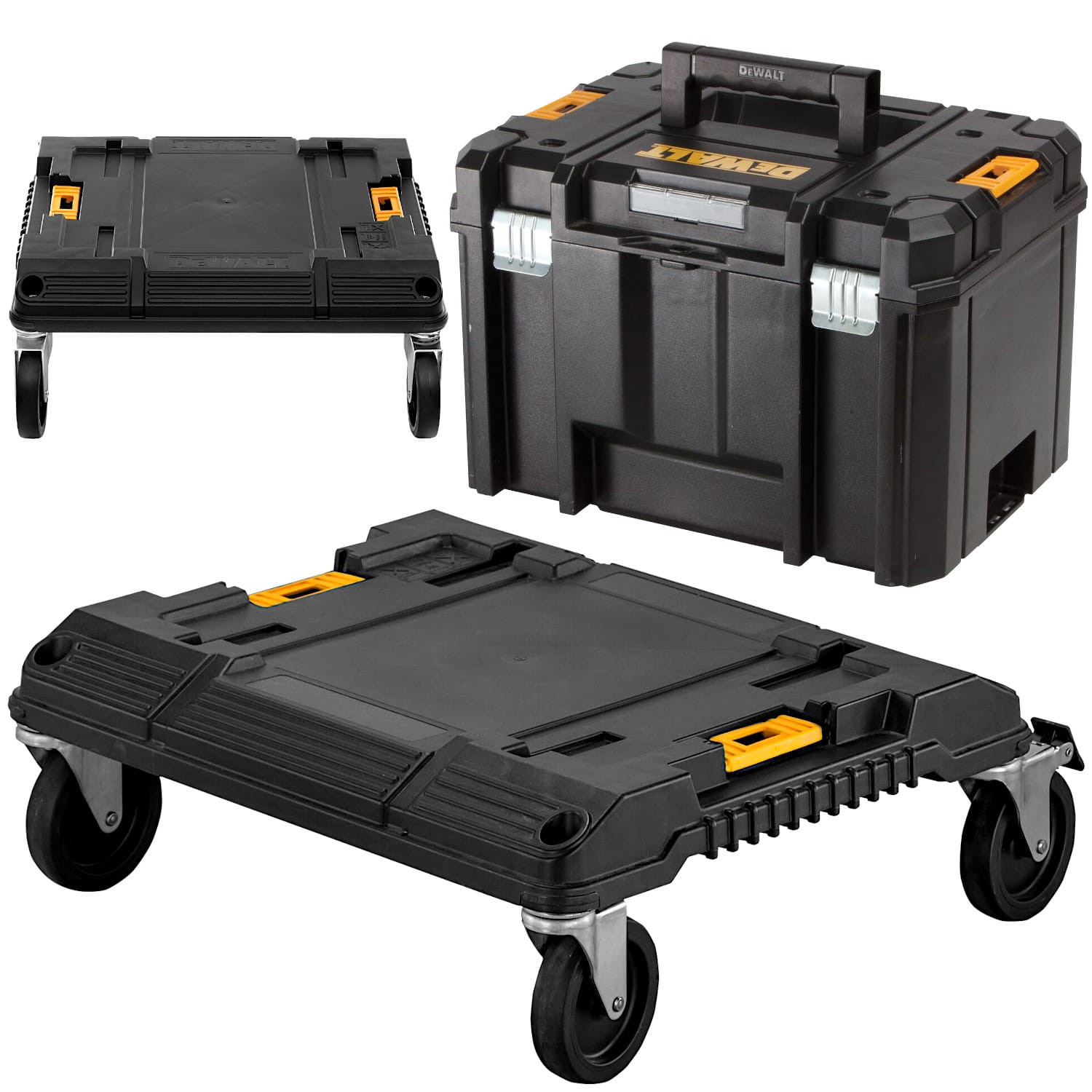 DEWALT DWST1-71229 Platforma jezdna do skrzyń TSTAK + Skrzynia duża narzędziowa TSTAK
