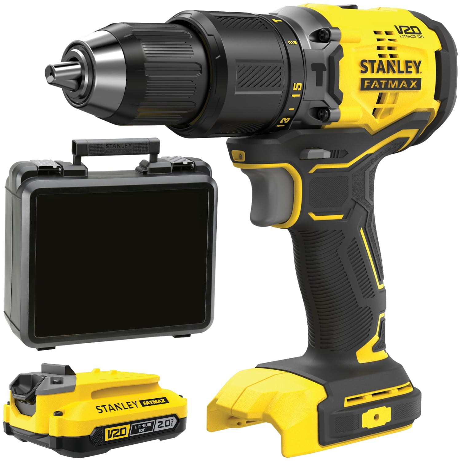 STANLEY Wiertarko wkrętarka udarowa 18V 60Nm SFMCD715 kufer + aku 2.0Ah
