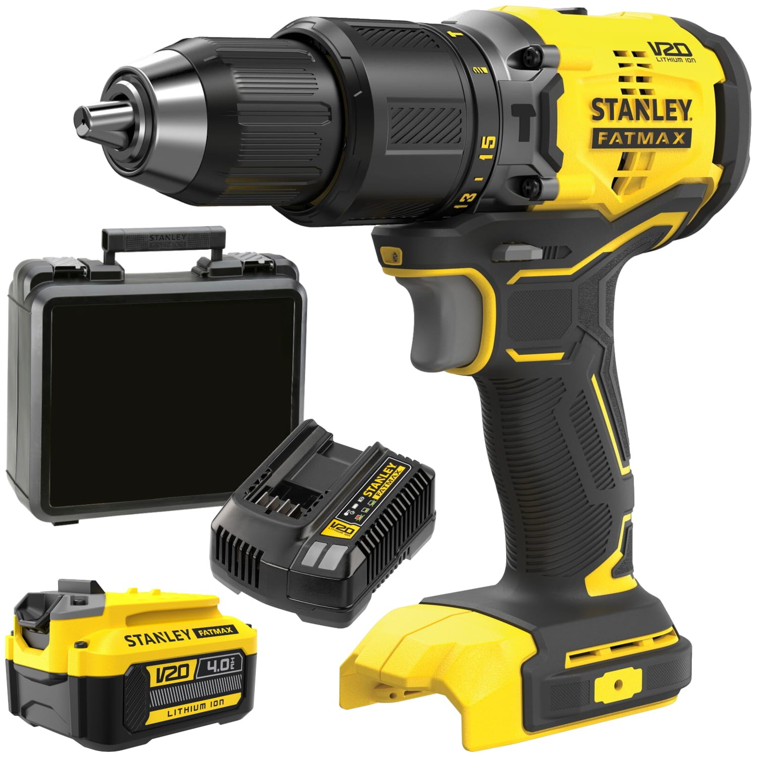 STANLEY Wiertarko wkrętarka 18V 60Nm SFMCD715 kufer + aku 4.0Ah + ład
