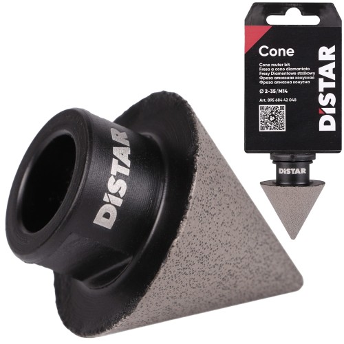 Diamentowy przecinak stożkowy frez CUTTER CONE 2-35mm M14 DISTAR 89568442048