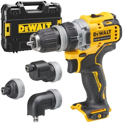 Wiertarko wkrętarka z wymiennymi głowicami 12V DeWALT DCD703NT body + kufer