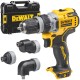 Wiertarko wkrętarka z wymiennymi głowicami 12V DeWALT DCD703NT body + kufer