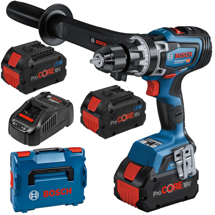 Wkrętarka udarowa Bosch zasilanie akumulatorowe GSB 18V-150C 3x PC 8,0Ah