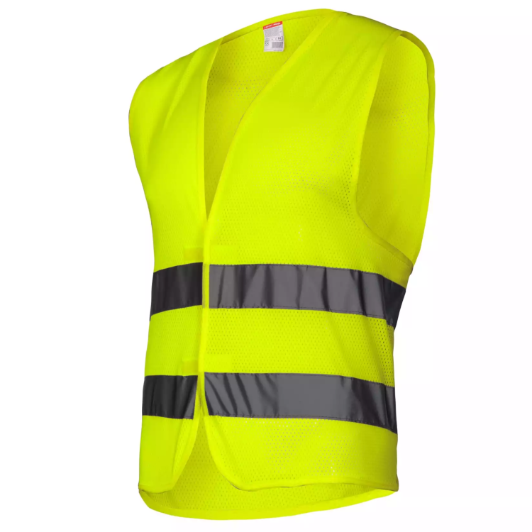Kamizelka siatkowa z pasami odblaskowa Żółta