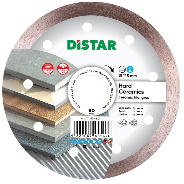 Distar Hard Ceramics Tarcza diamentowa 115x22,23mm
