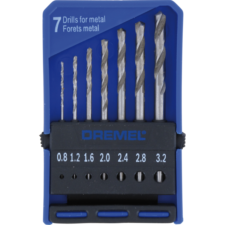 Zestaw 7 wierteł do drewna i metalu 628 DREMEL 8-32mm