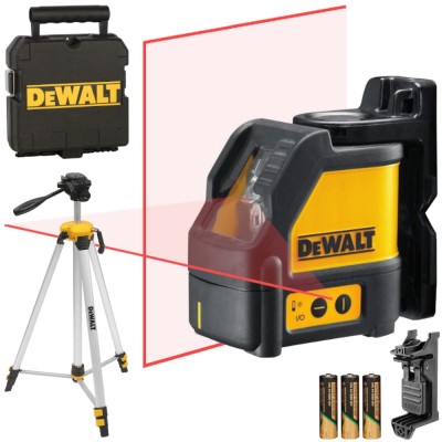 DeWALT Laser krzyżowy czerwony poziomica DW088K + Statyw DE0881T