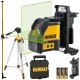 Laser zielony krzyżowy DeWALT DW088CG + Statyw DE0881T + Tyczka 3,6m