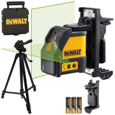 Laser zielony krzyżowo-liniowy DeWALT DW088CG + Statyw 54-157cm