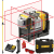 Laser krzyżowy 3x360 czerwony 20m 2,0Ah DeWALT DCE089D1R + tyczka