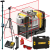 Laser krzyżowy 3x360 czerwony 20m 2,0Ah DeWALT DCE089D1R + tyczka + statyw