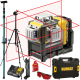 Laser krzyżowy 3x360 czerwony 20m 2,0Ah DeWALT DCE089D1R + tyczka + statyw