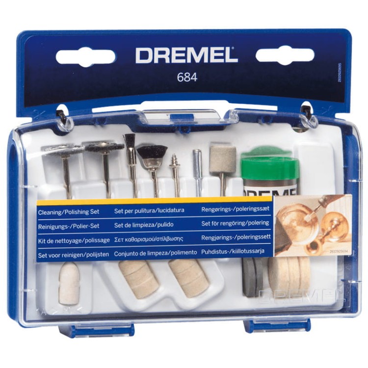 DREMEL Zestaw do czyszczenia w opakowaniu,20 akcesoriów. 684