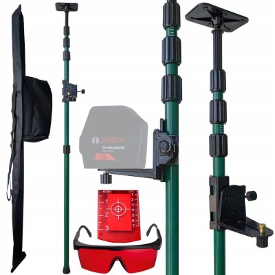 Tyczka rozporowa aluminiowa do laserów GT-320 3,2 m + okulary czerwone + tarcza czerwona
