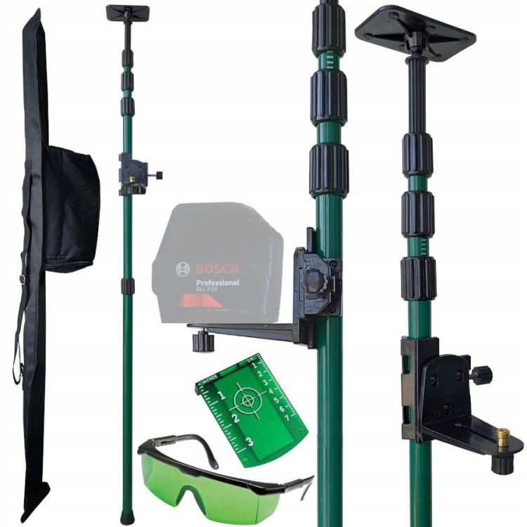 Tyczka rozporowa aluminiowa do laserów GT-320 3,2 m + okulary zielone + tarcza zielona