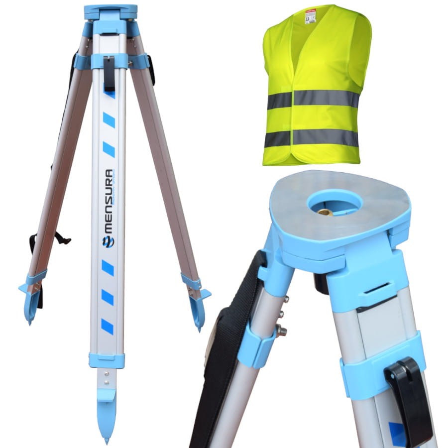 Statyw aluminiowy GT-165 do niwelatora optycznego + Gratis kamizelka ostrzegawcza r. L