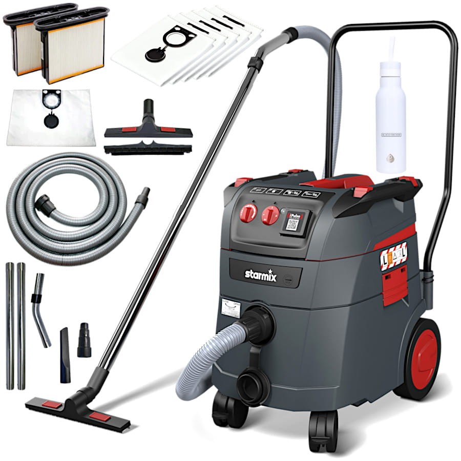 STARMIX Odkurzacz przemysłowy iPulse L-1635 Top + worek 25-35 + akcesoria + butelka Gratisl 5szt.