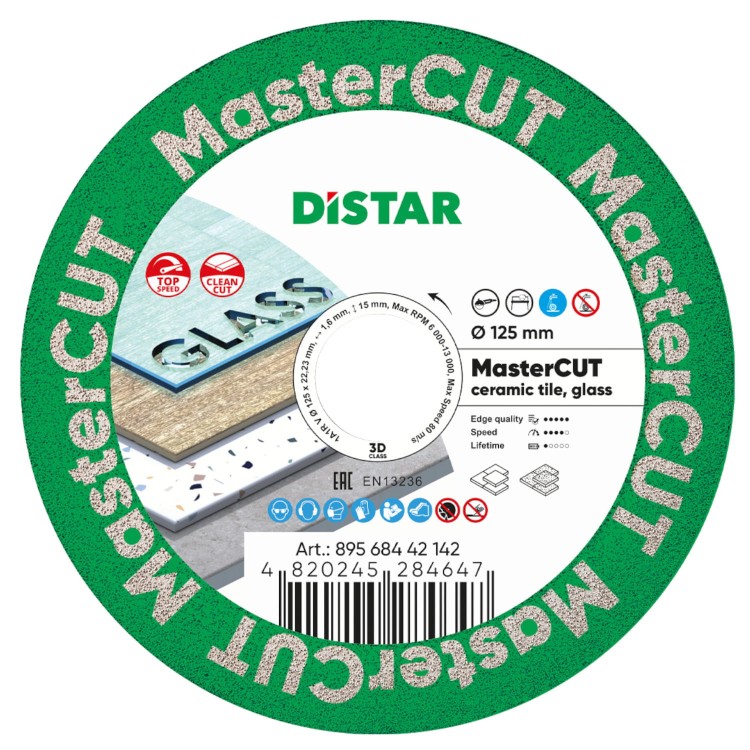 DISTAR Tarcza diamentowa tnąca 125mm 1A1R V 125 MASTERCUT
