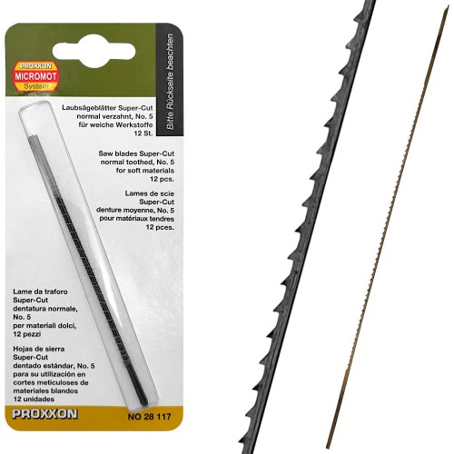 PROXXON 28117 Brzeszczoty do wyrzynarki 130mm 17z 12el