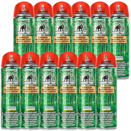 Spray Farba do znakowania drewna czerwona 12szt.