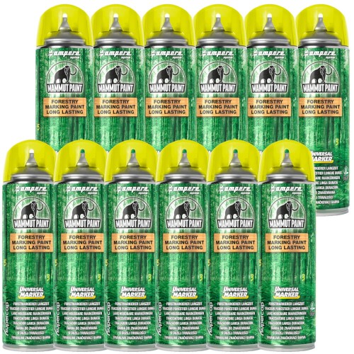 Spray Farba do znakowania drewna żółta 12x 500ml