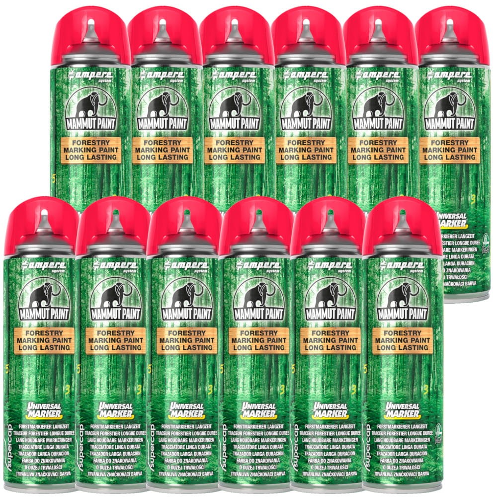 Spray Farba do znakowania drewna różowa 12x 500ml