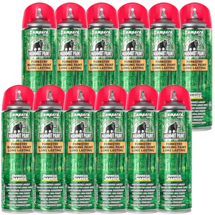 Spray Farba do znakowania drewna różowa 12x 500ml