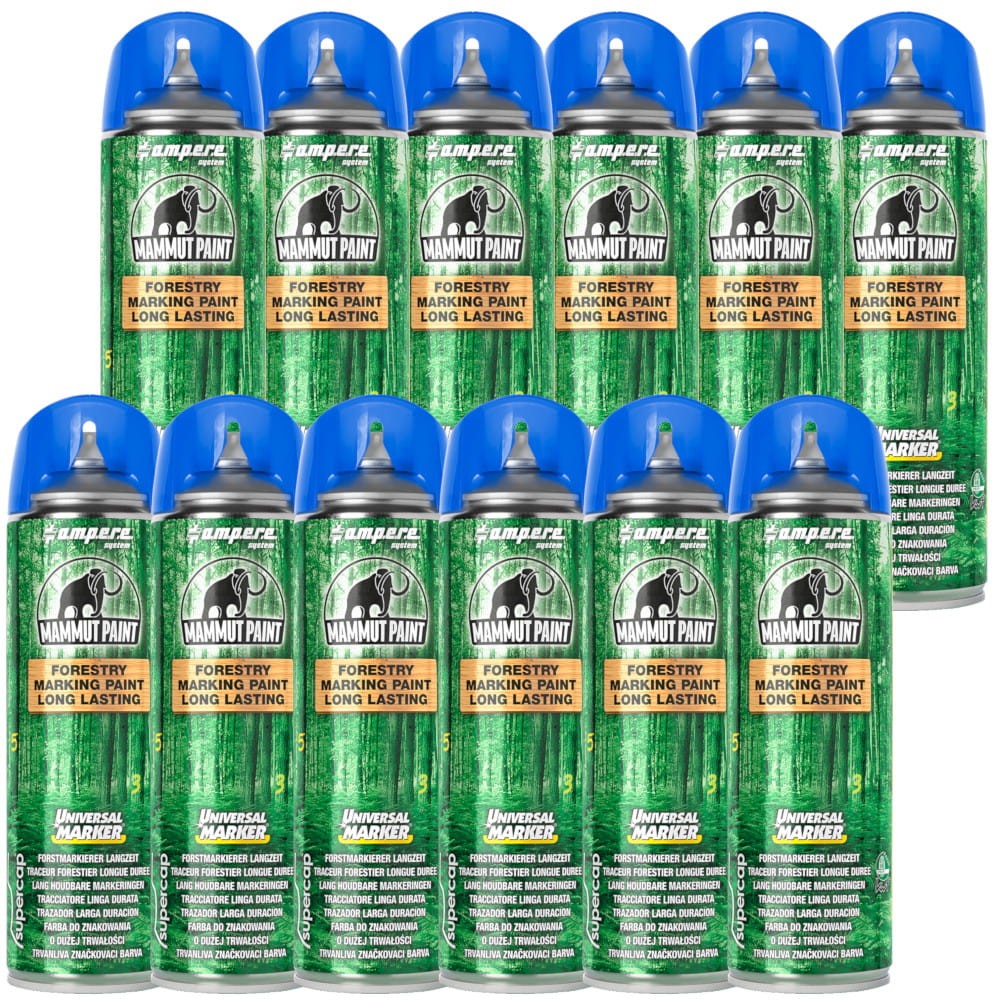 Spray Farba do znakowania drewna niebieska 12szt.