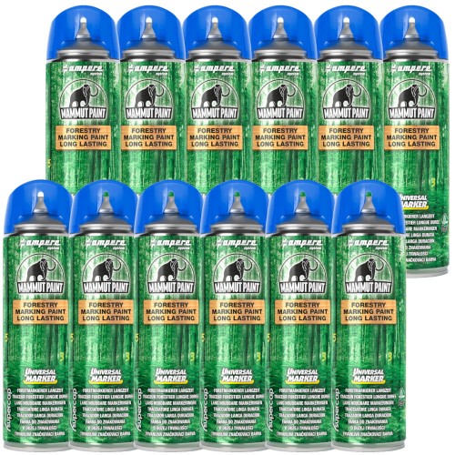 Spray Farba do znakowania drewna niebieska 12szt.