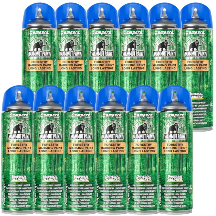 Spray Farba do znakowania drewna niebieska 12szt.