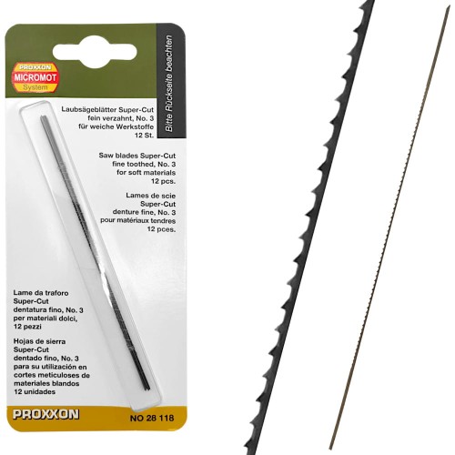PROXXON 28118 Brzeszczoty do wyrzynarki 130mm 19z 12el