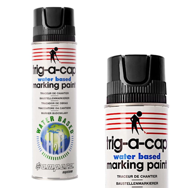 Farba geodezyjna marker czarny 500ml 1szt. AMPERE TRIG-A-CAP WB H2O