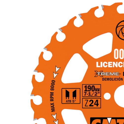 Tarcza do drewna z gwoździami 190x30mm CMT 286.790.24M