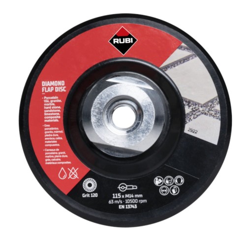 Diamentowy dysk elastyczny FLAP DISC 100/120 średni 115mm  Rubi 32927