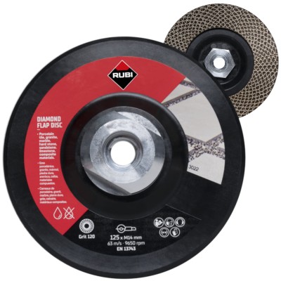 Diamentowy dysk elastyczny FLAP DISC 100/120 średni 125mm M14 Rubi 32938