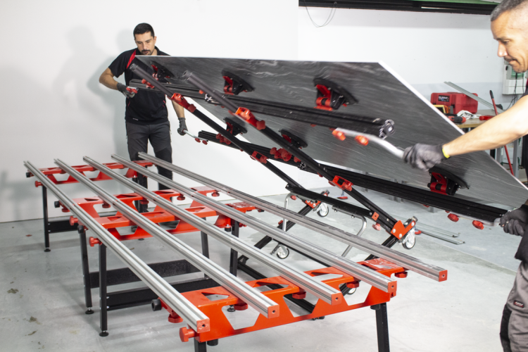 RUBI 18935 Stół roboczy do cięcia wielkoformatowych płyt Slab System - zastosowanie