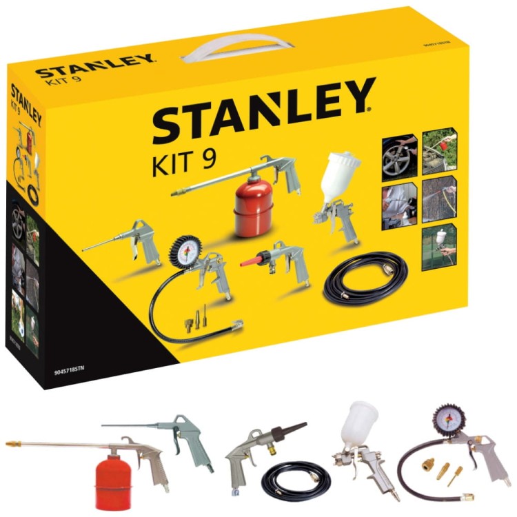 Zestaw narzędzi pneumatycznych 9el. Stanley 9045718STN
