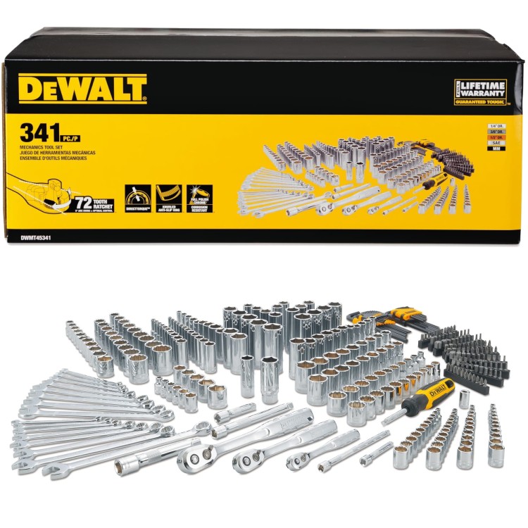 Zestaw narzędzi dla mechaników DEWALT DWMT45341-1 klucze nasadki 341el.